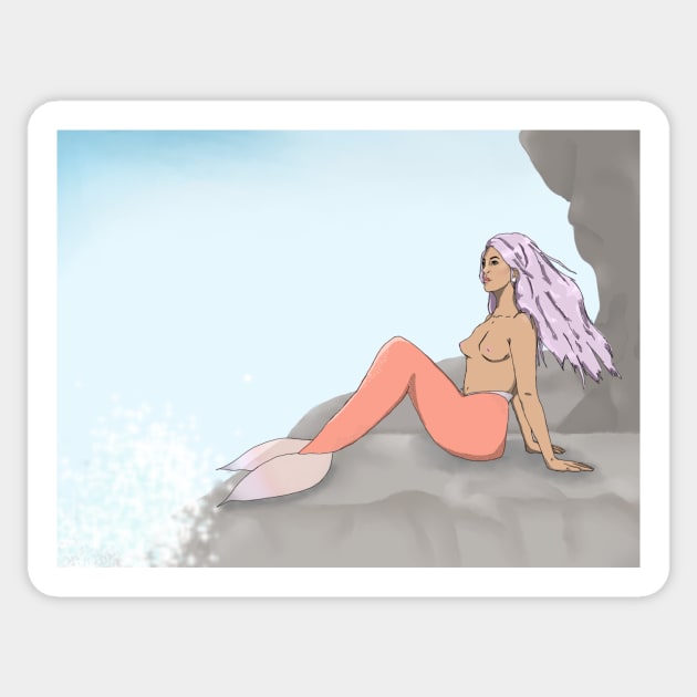 Pastel Mermaid Sticker by daniellecaliforniaa